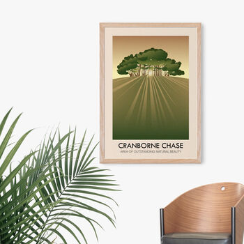 Cranbourne Chase Aonb Travel Poster Art Print, 4 of 8