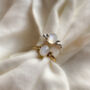 Sterling Silver And Gold Vermeil Moonstone Cluster Ring, thumbnail 2 of 7