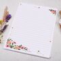 A5 Letter Writing Paper With Pink Florals Design, thumbnail 3 of 4