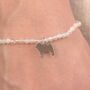 Pug Silhouette Crystal Bracelet Personalised, thumbnail 1 of 5