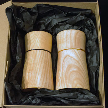 Handmade Salt And Pepper Mill Set In English Ash, 2 of 2