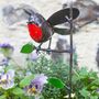 Recycled Metal Robin On A Rod, thumbnail 1 of 4