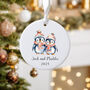 Personalised Penguin Christmas Ceramic Decoration, thumbnail 1 of 4