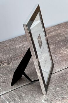 Isaac Jacobs Black And Silver Tone Border Photo Frame, 3 of 3