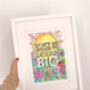 'Dream Big' Illustrated Typography Print, thumbnail 2 of 2
