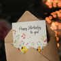 Cheerful Singing Birds Colourful Design Birthday Card, thumbnail 3 of 5