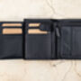 Personalised Leather Wallet Vertical Trifold Rfid, thumbnail 4 of 7