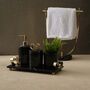 Black Marble Bathroom Set With Brass Towel Holder, thumbnail 1 of 4