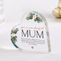 Personalised Mum Heart Plaque Holiday Gift, thumbnail 1 of 5