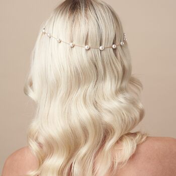 Prue Simple Pearl Wedding Headband, 5 of 5