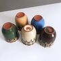 Set Of Five Ceramic Espresso Cups, Mix Colours, thumbnail 3 of 5