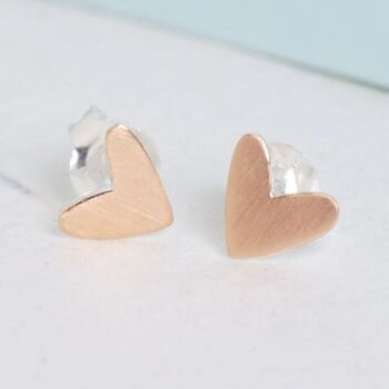 Tiny Sterling Silver Sweetheart Earrings, 2 of 7