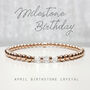 April Crystal And Gold Filled Birthstone Bracelet, thumbnail 1 of 5