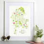 Map Of Staffordshire Art Print, thumbnail 1 of 5