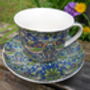 Large Cup And Saucer In William Morris Blue Strawberry Thief Design, thumbnail 7 of 11