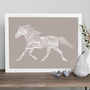 Typographic Horse Picture, thumbnail 1 of 3