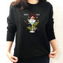 Making Spirits Bright Black Christmas Jumper With Festive Cocktail Design, thumbnail 4 of 8