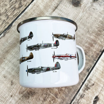 History Of Spitfires Enamel Mug, 4 of 4