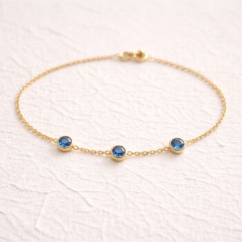 Blue Sapphire Stud Earrings, 2 of 5