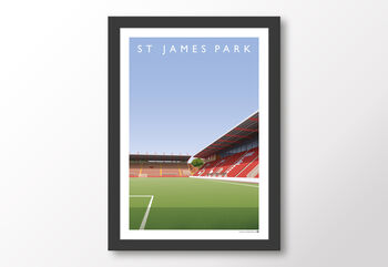 Exeter City St James Park Big Bank/Main Stand Poster, 8 of 8
