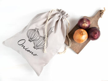 Onion Or Garlic Linen Storage Bag, 2 of 3