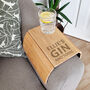 Personalised Favourite Drink And Mixer Wooden Sofa Tray, thumbnail 1 of 4