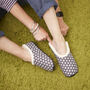 Liz Dark Grey Pink Spot Women's Slippers/Indoor Shoes, thumbnail 5 of 6