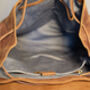 Military Style Genuine Leather Backpack In Tan, thumbnail 7 of 12