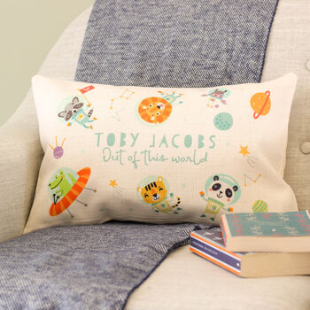 Personalised Animals In Space Cushion, 4 of 4