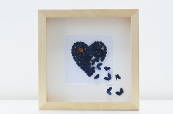 Personalised Butterfly Memorial, Framed Butterfly Heart, 3 of 5