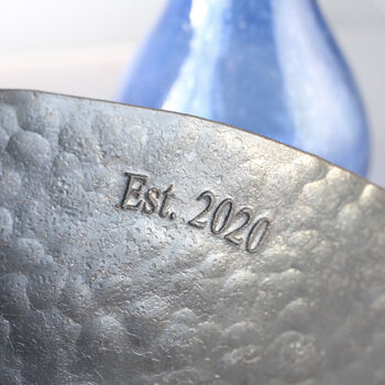 Large Hammered Deep Iron Bowl 6th Anniversary Gift, 3 of 8