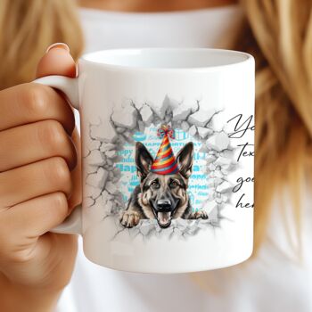Personalised German Shepherd Birthday Break Through Dog, 7 of 8