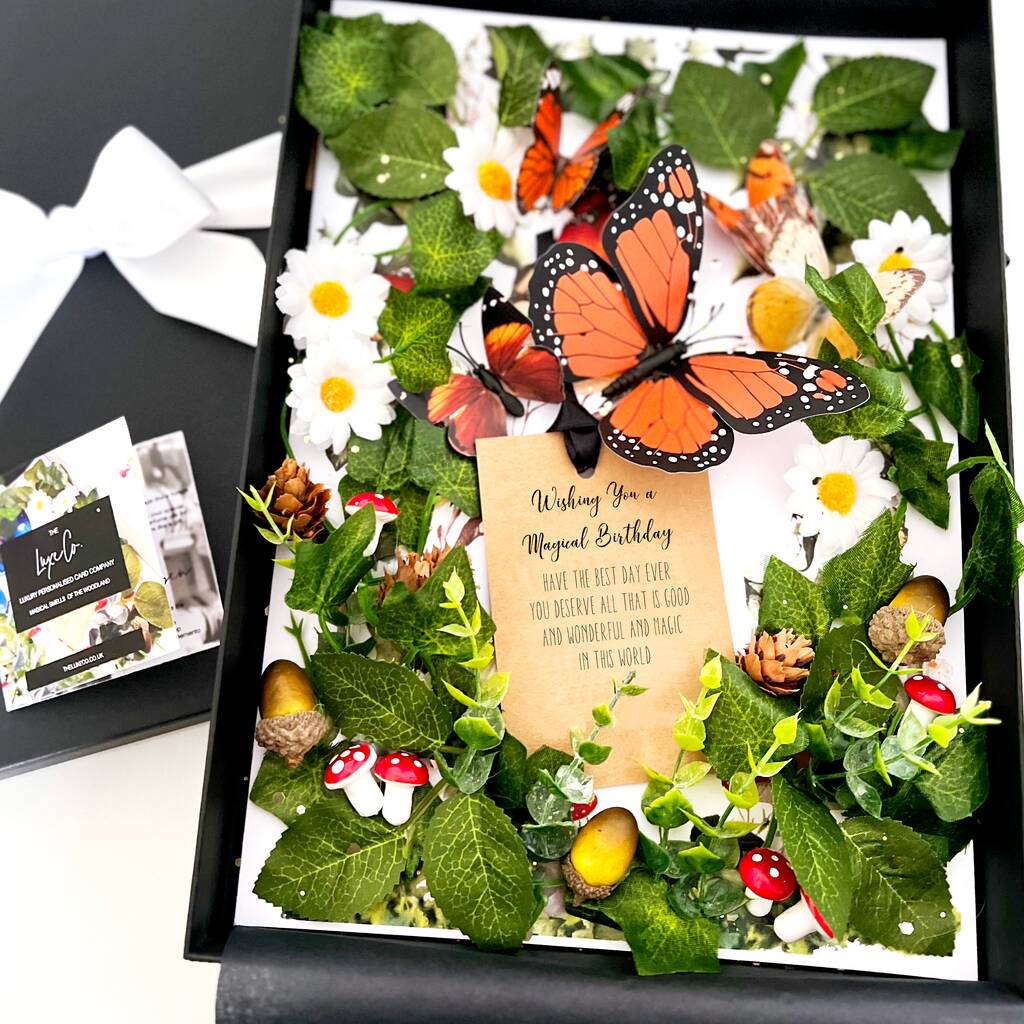 Butterfly Woodland Fragranced Birthday Card, 1 of 7