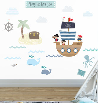 Pirates Fabric Wall Stickers, 2 of 4