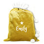 Personalised Name Only Gold Luxury Pom Pom Sack, thumbnail 2 of 2