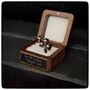 Personalised Gunmetal Dumbbell Cufflinks, thumbnail 9 of 10