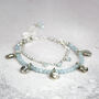Layered Aquamarine Charm Bracelet, thumbnail 10 of 11