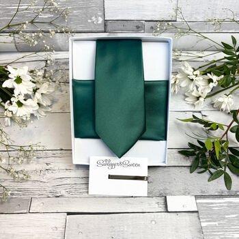 Forest Green Wedding Tie Set, 4 of 10