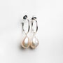 Silver Pearl Hoop Earrings, thumbnail 1 of 8