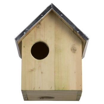Wooden Squirrel House And Nesting Box With Zinc Roof Gift, 3 of 4