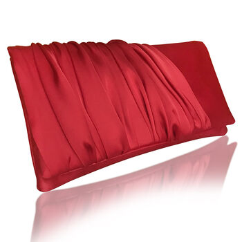 Red Satin Clutch Handbag Ella, 7 of 7
