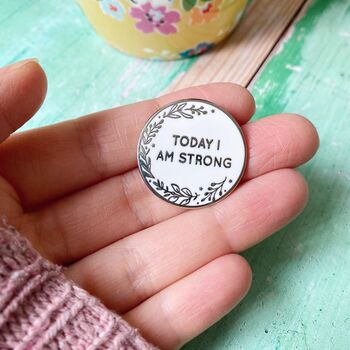 Today I Am Hopeful Positive Message Pin Badge, 5 of 12