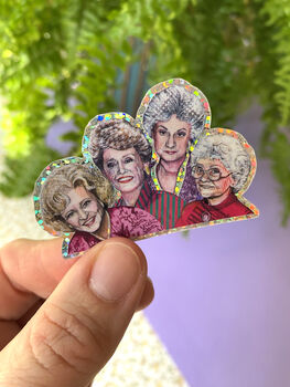 Golden Girls Holographic Sticker, Retro Fan Art Sticker, 6 of 6