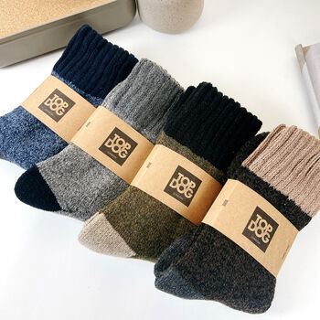 Extra Thick Men's Wool Socks: Warm Winter Boots Socks, 2 of 9