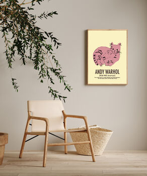 Andy Warhol Pink Cat Art Print, 2 of 3