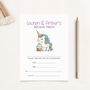 10 Sprinkle Unicorn Party Invitations, thumbnail 2 of 2