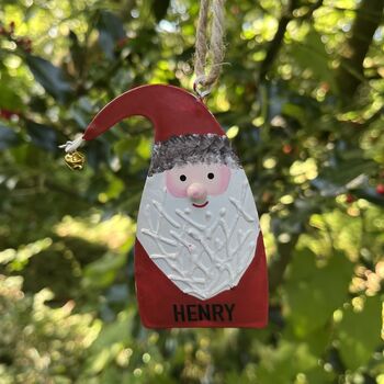 Personalised Metal Snowman Christmas Hanging Decoration, 3 of 3