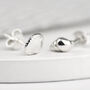 Tiny Sterling Silver Mismatched Shell Stud Earrings, thumbnail 4 of 7