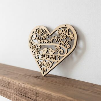 Personalised Wedding Heart Wall Art, 2 of 6