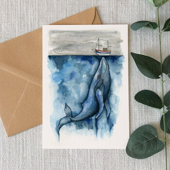 Wondrous Whale Greeting Card, 2 of 2